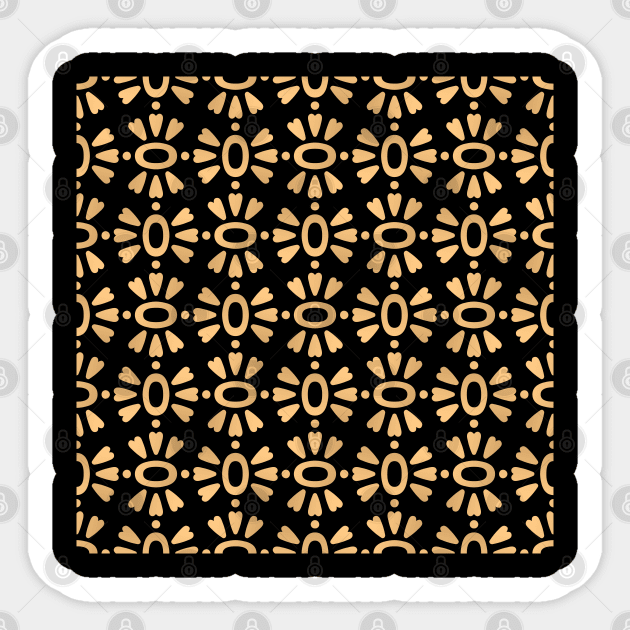 Cute Gold flower pattern design Sticker by Eskitus Fashion